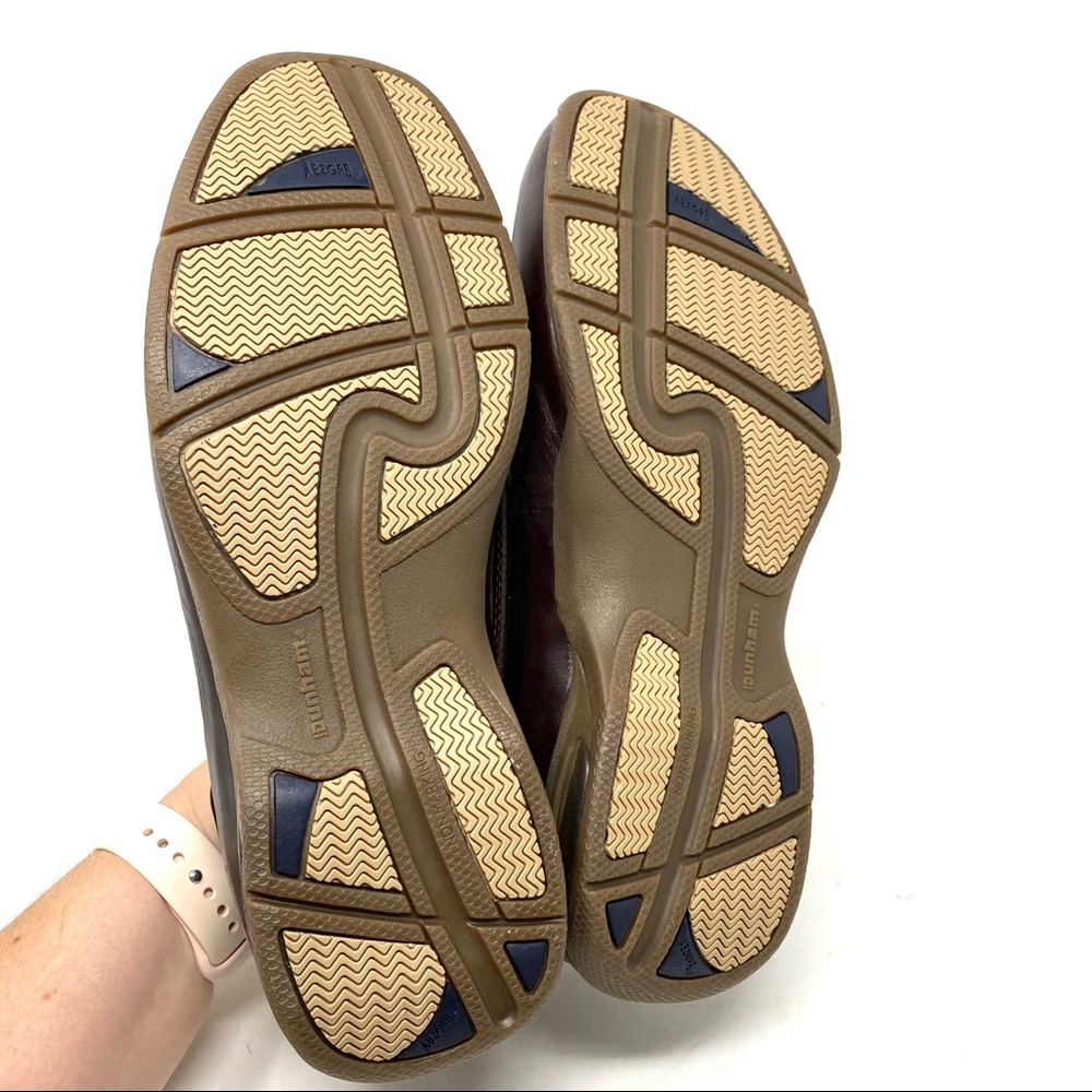 Dunham Champlain Nautical brown leather boat shoes D width - Picture 6 of 8